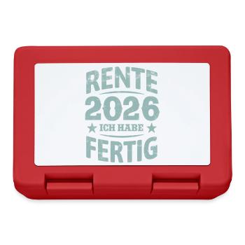 Pension 2026 | I've finished - Pension Rentner - Lunchbox - red - Front