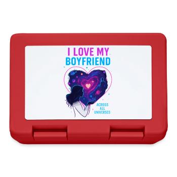 Amour de petit ami de la Saint-Valentin - Boîte à goûter - rouge - Devant