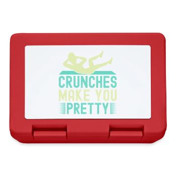 Fitness Fanatics Crunches Make You Pretty - Brotdose - Rot - Vorne