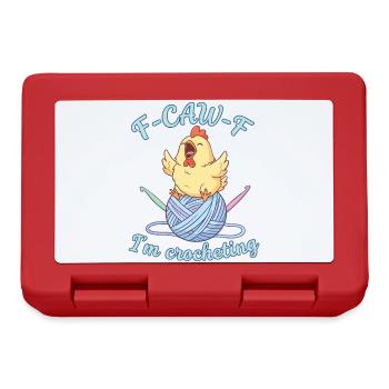 Funny Crochet Lover F CAW F Im Crocheting - Lunchbox - red - Front