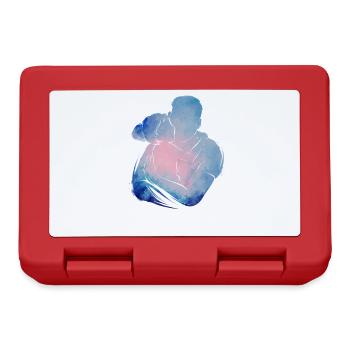 Father Daughter Retro Watercolor - Lunchbox - red - Front
