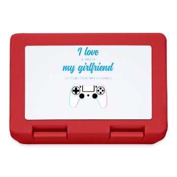 Gaming Love: Girlfriend Lets Me Play - Lunchbox - red - Front