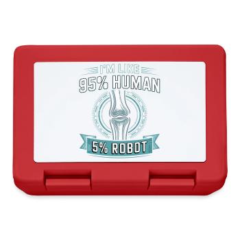 95% Mensch 5% Roboter - Brotdose - Rot - Vorne
