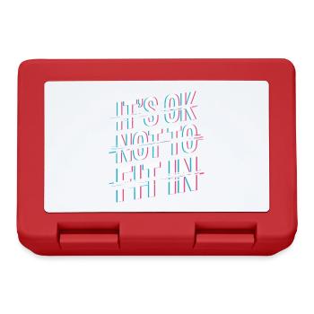 It's Ok Not To Fit In Individuality Motivation - Lunchbox - red - Front