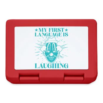 First Language Laughing Circus Performer Gift Idea - Brotdose - Rot - Vorne