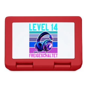 10. Geburtstag Junge Mädchen Teenager Level 10 - Brotdose - Rot - Vorne