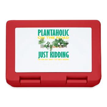 Plantaholic Plant Lover Gardener Gardening - Lunchbox - red - Front
