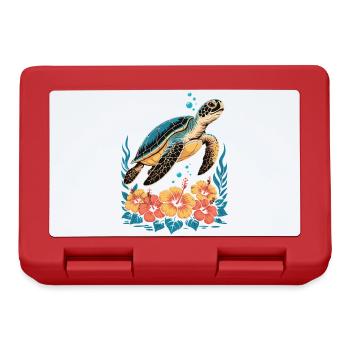 Sea Turtle Ocean Addict Design - Lunchbox - red - Front