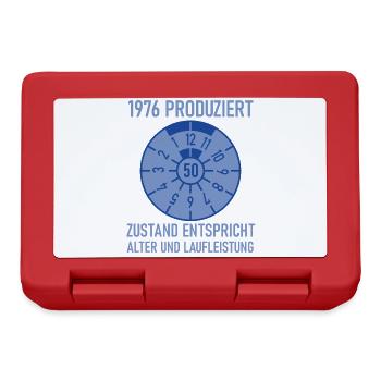 1976 Geboren 50. Geburtstag Auto Tuning - Brotdose - Rot - Vorne