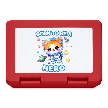 Born to Be a Hero Astronaut Kitten - Male - Lunchbox - red - Front