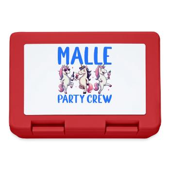 Malle Party Crew Unicorn Girls Holiday - Lunchbox - red - Front