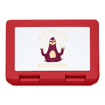 Méditation en méditation de yoga paresseux : dite méditation - Boîte à goûter - rouge - Devant