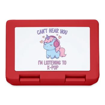 Je ne t’entends pas, j’écoute K-Pop Unicorn Korean - Boîte à goûter - rouge - Devant