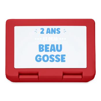 Two years already handsome - Lunchbox - red - Front