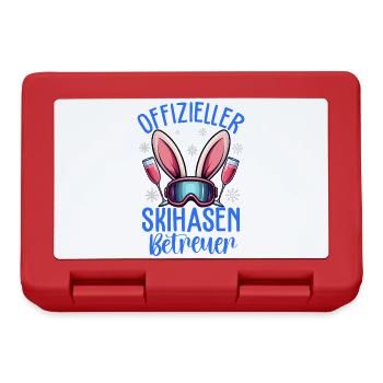 Offizieller Skihasen Betreuer - Brotdose - Rot - Vorne