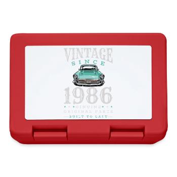 Vintage Auto 1986 Originalteile - Brotdose - Rot - Vorne