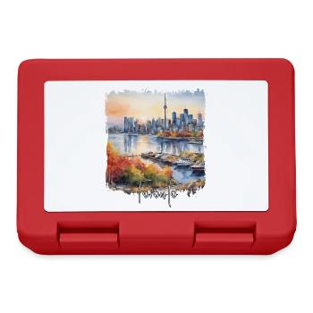 Toronto, Kanada, Toronto Aquarell - Brotdose - Rot - Vorne