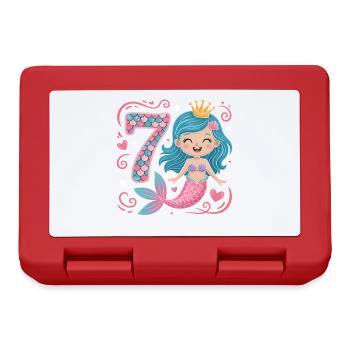 Sirène 7e ans - Boîte à goûter - rouge - Devant