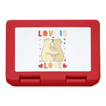 Love is Love: Vintage Bears Pride Design - Lunchbox - red - Front