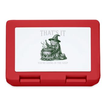 Frog Wizard – You're going in the Soup Design - Lunchbox - red - Front