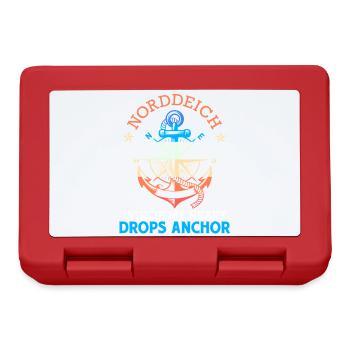 Mer du Nord DIGUE NORD OÙ MON CŒUR JETTE L’ANCRE Drôle - Boîte à goûter - rouge - Devant