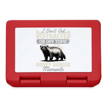 Funny Honey Badger - Brotdose - Rot - Vorne