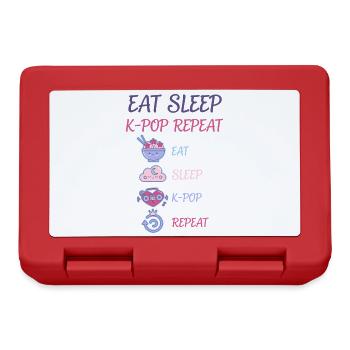Mange, Dors, K-Pop, Répète de la musique coréenne, Anime mignon. - Boîte à goûter - rouge - Devant
