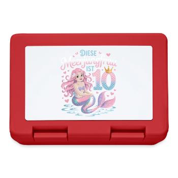 Cette sirène a 10 ans de fille 10 ans - Boîte à goûter - rouge - Devant