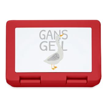 Gans geil – Lustiges Gans Wortspiel - Brotdose - Rot - Vorne