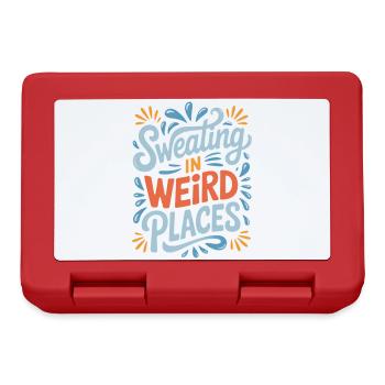 Sweating Sayings Funny Sweating Gift - Lunchbox - red - Front