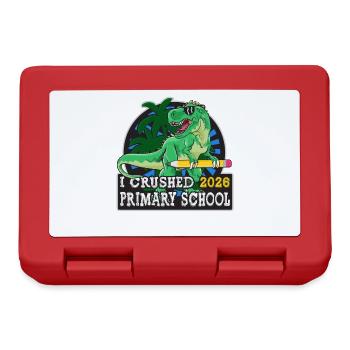 Last Day Of Primary School Graduation 2026 T-Rex - Lunchbox - red - Front