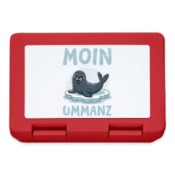 Ostsee Urlaub MOIN UMMANZ Souvenier Lustig - Brotdose - Rot - Vorne