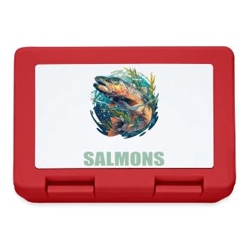Lachse Lachs - Brotdose - Rot - Vorne