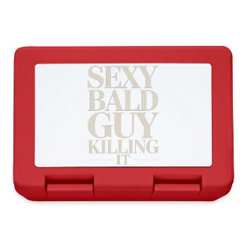 Sexy Bald Guy Killing It - Lunchbox - red - Front