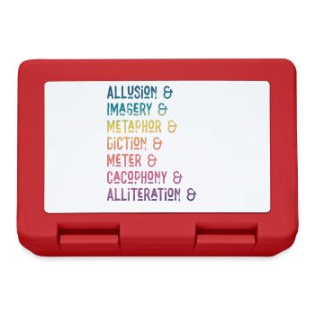 Literary Devices Rainbow Montage - Lunchbox - red - Front