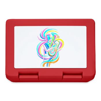 Tuba player - Lunchbox - red - Front