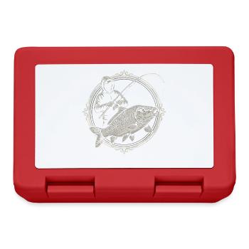 Angler illustration in vintage style - Lunchbox - red - Front