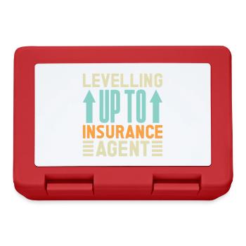 Insurance Agent Levelling Up To Funny Insurance - Lunchbox - red - Front