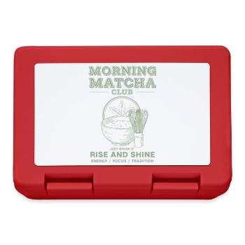Morning Matcha Club Rise And Shine Just Whisk It - Lunchbox - red - Front