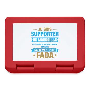 Supporter De Marseille En Carrément Plus Fada - Boîte à goûter - rouge - Devant