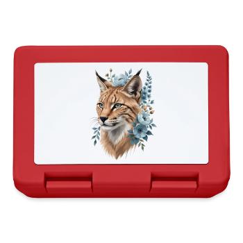 Wildcat in Floral Wreath Blue - Lunchbox - red - Front