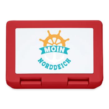 Vacances en mer du Nord MOIN NORDDEICH Drôle - Boîte à goûter - rouge - Devant