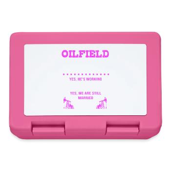 Bohrinsel Ölfeld Ölbohrinsel Ehefrau - Brotdose - Pink - Vorne