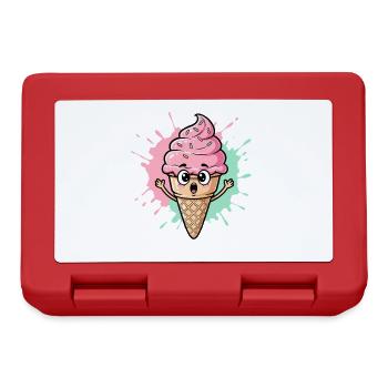 Kawaii Eistüte mit Sprinkles - Lunchbox - red - Front