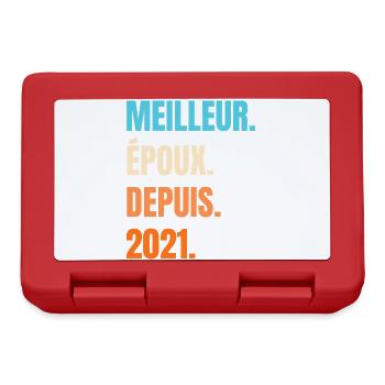 Best Husband Since 2021 Gift Husband - Lunchbox - red - Front