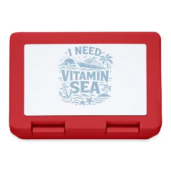I Need Vitamin Sea | Cruise pun motif - Lunchbox - red - Front