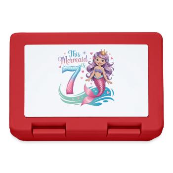 Sirène 7e ans - Boîte à goûter - rouge - Devant