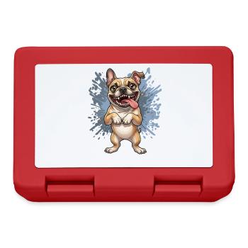 Pug Pose Splash - Lunchbox - red - Front
