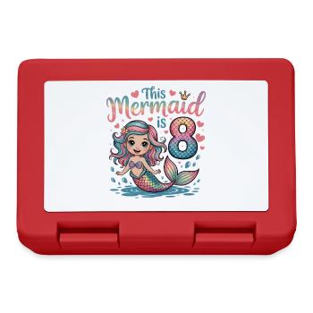 Mermaid 8th Birthday 8 Years - Lunchbox - red - Front