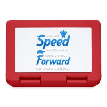 Forward is Forward Motivational Turtle Quote Art - Brotdose - Rot - Vorne